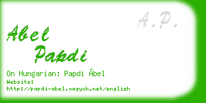 abel papdi business card